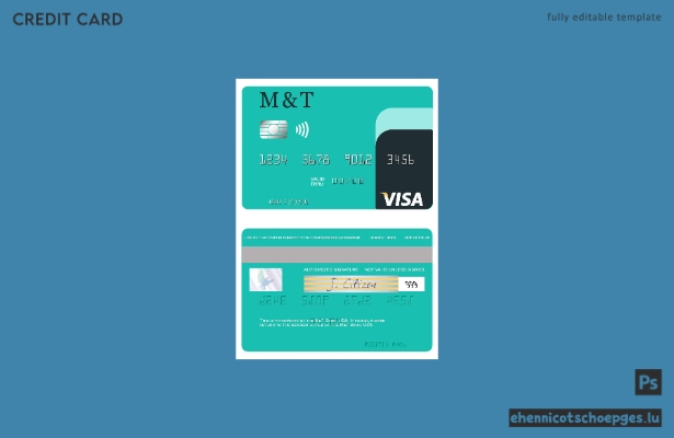 Beispielvorschau für die USA MandT Bank Visa-Karte